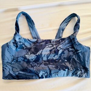OFFLINE By Aerie Stretch Medium Support Sports Bra Tie-Dye Swirl Yoga blue XL